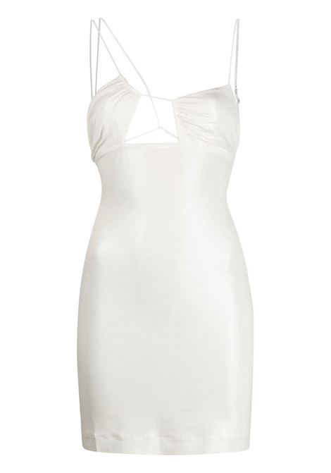 White cut-out minidress - women